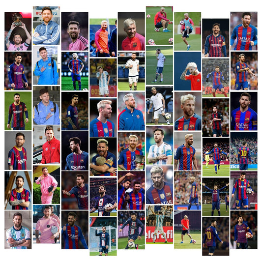 Posters Inc Messi Soccer Legend Argentina Champion World Cup Magic Barcelona Era Inter Miami Icon A6 Size Pack Of 54 Premium Action Prints Bedroom Wall Decor With Glue Dots Included