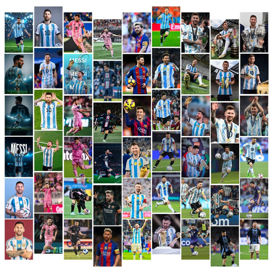 Posters Inc Messi Legend Argentina World Cup Champion Barcelona Inter Miami Football Star A6 Size Pack Of 54 Premium Photo Prints Bedroom Sports Fans Collection With Glue Dots Included