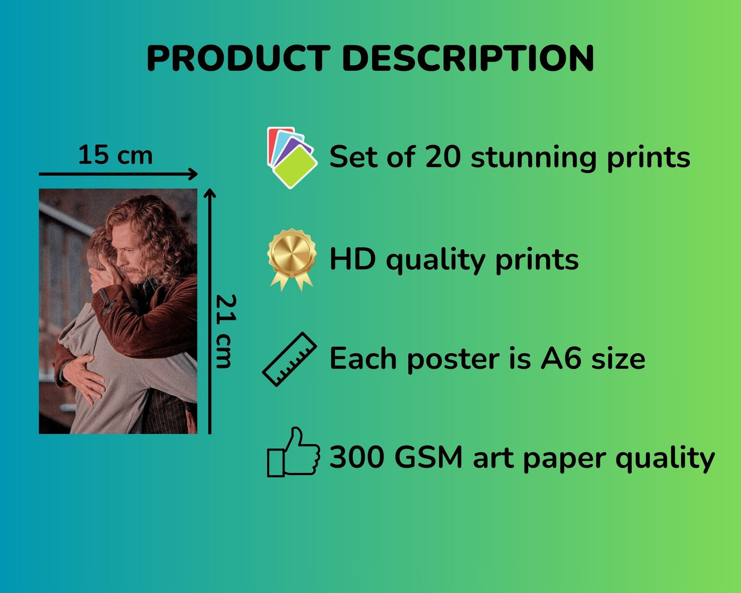 Posters Inc Harry Potter Posters Pack of 54 | Wall Decoration Items for Bedroom, Living Room, Study & Kitchen | Dream Catcher Wall Decor | Gifts for Women & Best Friend | 300 GSM Paper, Unframed