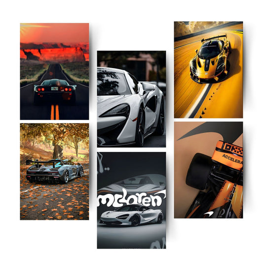 Supercar Poster Pack – 6 Designs That Command AttentionHome & Office Room Décor-Glue Dots Included