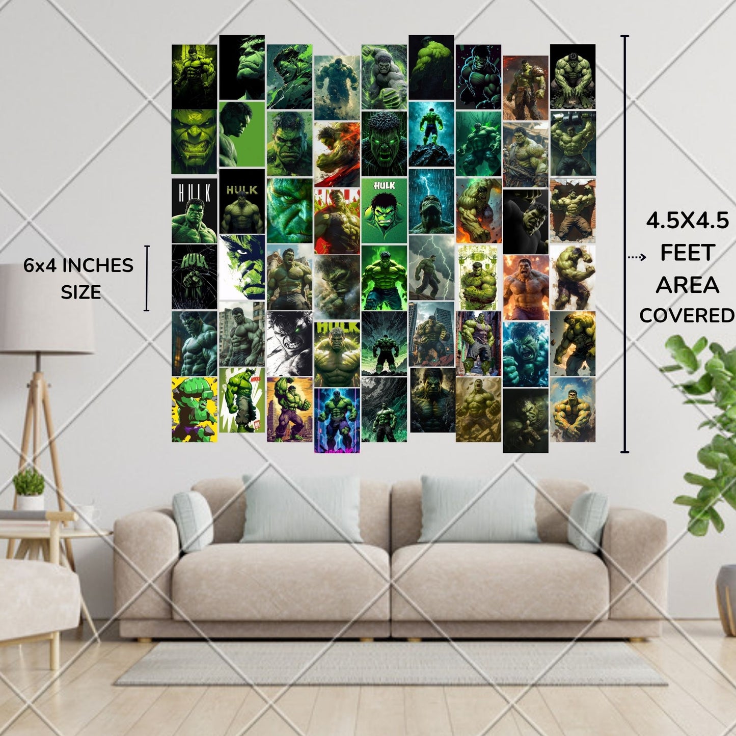 Posters Inc A6 Size Pack Of 54 Hulk Wall Posters For Bedroom Decor Includes Glue Dots Featuring Marvel Strength Design Heroic Motion Art And Epic Transformation Theme For Room Aesthetic