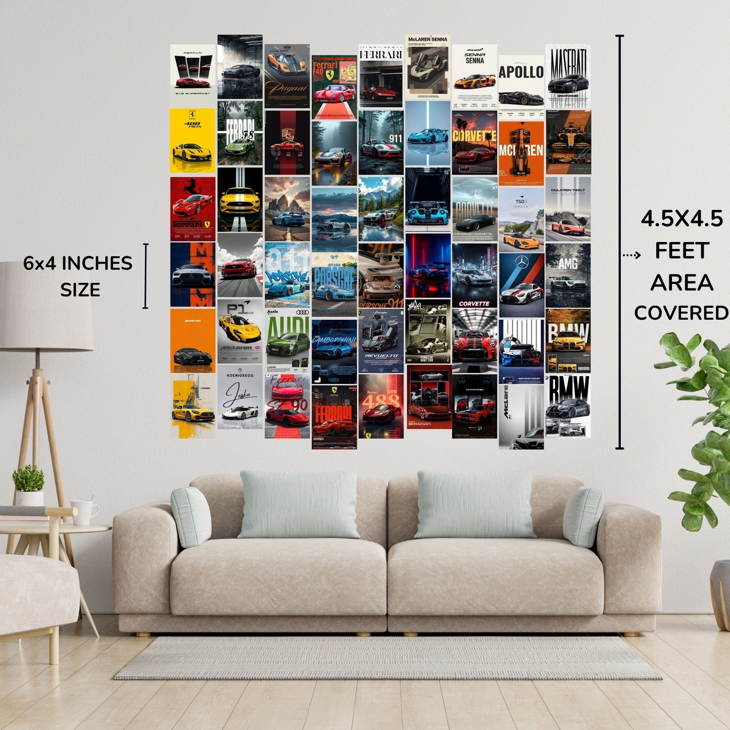 Posters Inc Exotic Performance Speed Machine Artwork A6 Mini Print Bundle Of 54 Modern Motorsport Theme Decoration For Home Office Teen Space Display Includes Easy Mount Glue Dots Pack