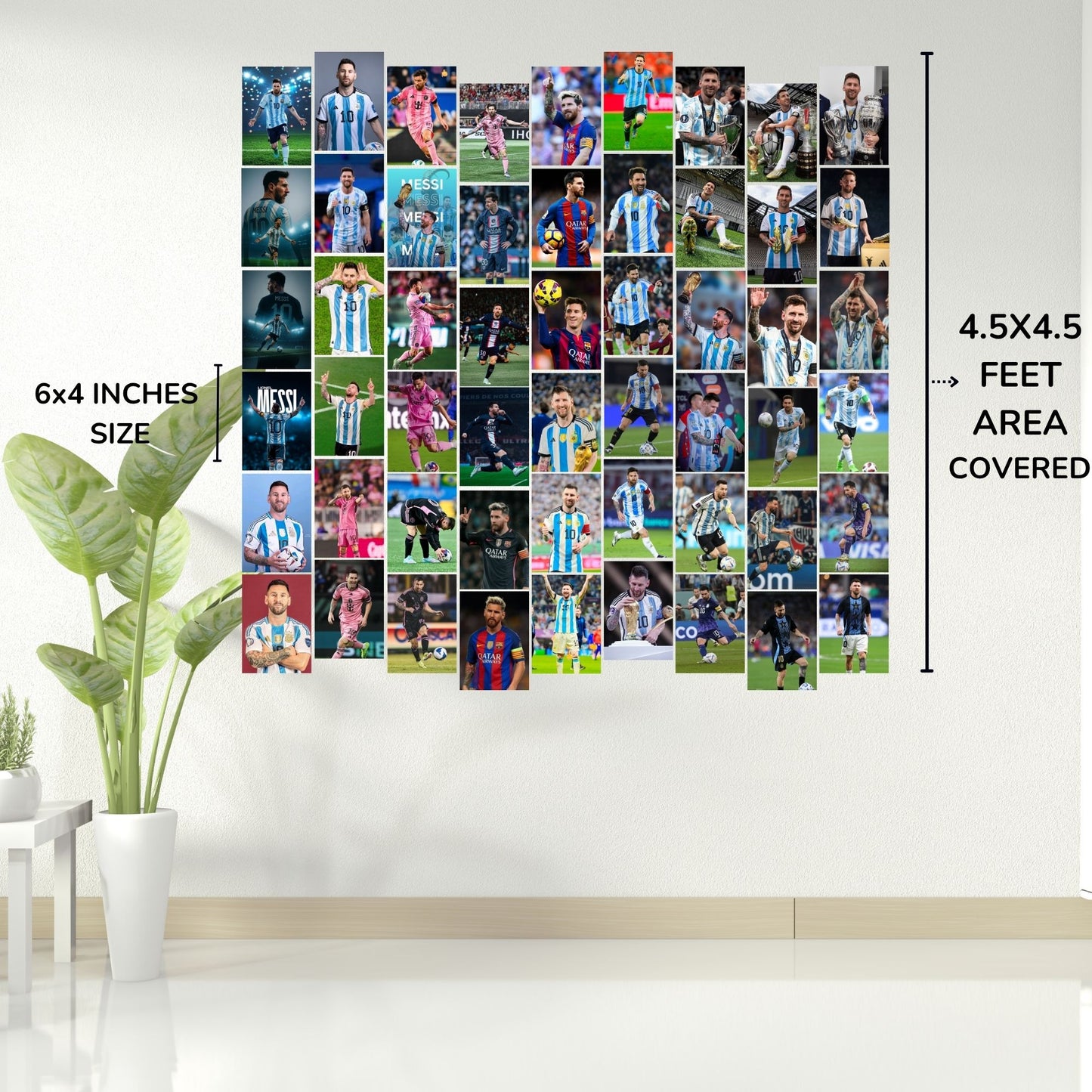 Posters Inc Messi Legend Argentina World Cup Champion Barcelona Inter Miami Football Star A6 Size Pack Of 54 Premium Photo Prints Bedroom Sports Fans Collection With Glue Dots Included